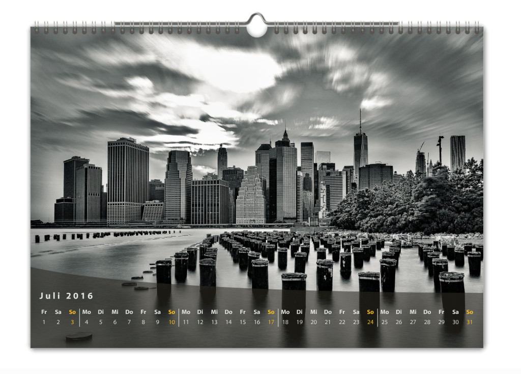Kalender New York City 2016 Kunstdruck Blatt Juli